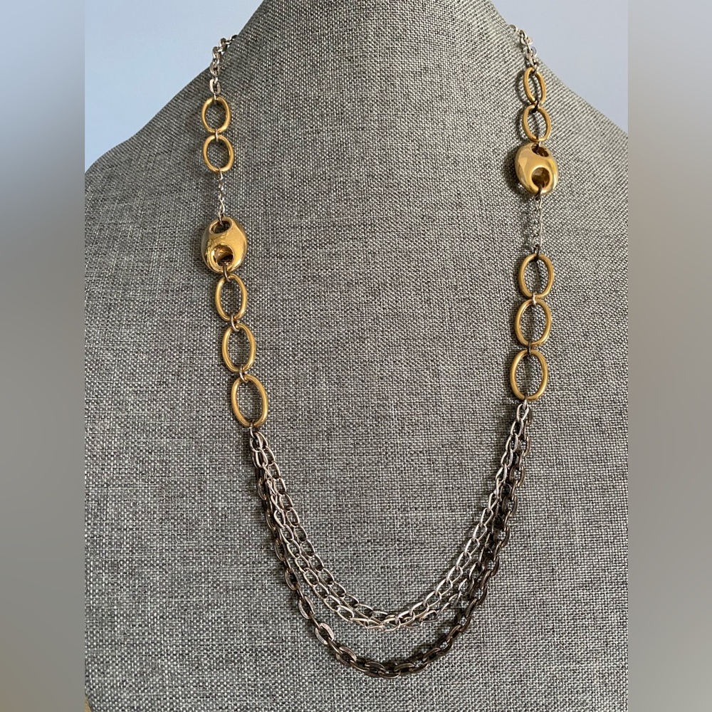 Avon SP Gold and Silver Chain Necklace